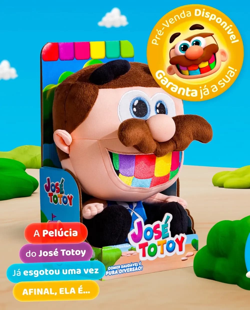 Post de pré-venda: a pelúcia do José Totoy já esgotou uma vez