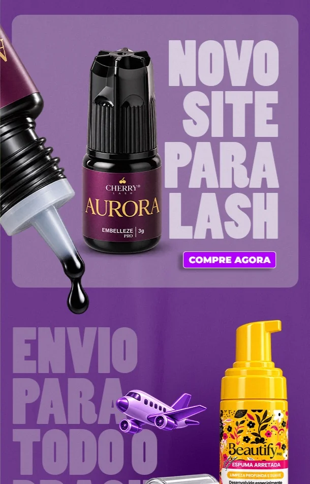 E-mail da Nina Star Beauty anunciando o novo site para lash e envio para todo o Brasil